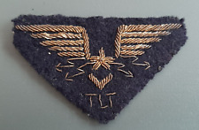 Insigne Armée de l'Air Patch tissu Transmissions brodé or WWII ORIGINAL WING