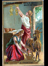 IMAGE CHROMO CHOCOLAT POULAIN / FROMAGE de CHEVRE / CHEVRIERE à la TRAITE