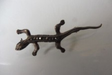 Belle ,vieux Broche,Lézard (Salamander) , 835 Argent Avec Pierres Marcassite