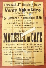 ● Tarare belle affiche 40x60cm vente 1920 Café de l'Univers 35 rue République