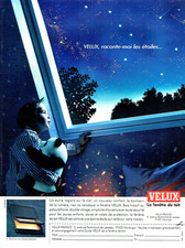 publicité Advertising 0623  1991   Velux fenetre de toit  raconte- moi   étoiles