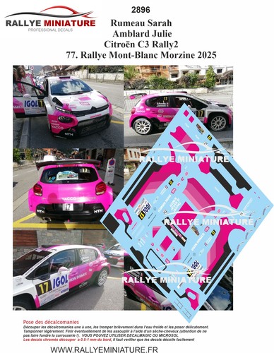 Decals ref 2896 citroën - decals, 1/43