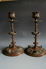 ANCIENS BOUGEOIRS EN BRONZE