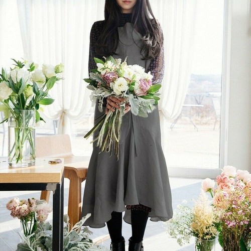 Robe tabier lin - coton, style
