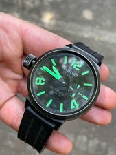 MONTRE AVIATEUR MÉCANIQUE U-BOAT FLIGHTDECK U-6497 SWISS MADE BOÎTIER NOIR PVD