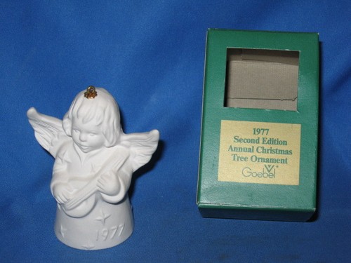 Goebel angel bell white bisque - angel-bell,