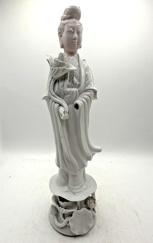 White porcelain kwan yin - white,