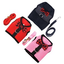  Ensemble de 3 harnais de promenade pour petits animaux - Gilet en maille douce