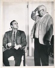Photo Marlon Brando Charlie Chaplin tirage argentique époque c. 1960
