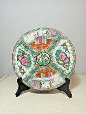 ancienne assiette chinoise vintage décorative avec support