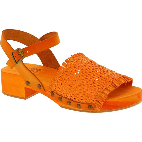 Sabot femme orange bois - orange, en