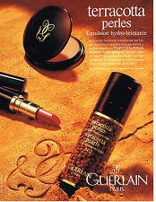 PUBLICITE ADVERTISING 045  1993  GUERLAIN  cosmétiques TERRACOTA PERLES