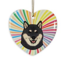 Ornement En Cœur Shiba Inu -