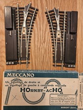Aiguillages droite et gauche MECCANO / HORNBY-ACHO réf. 777/778