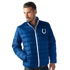 G-III Indianapolis Colts NFL Men's Skybox Full Zip Packable Jacket - Large New