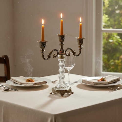 Candélabre cristal et - candélabre,