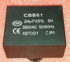 CBB61 24uF 350 V AC Small gasoline Generator 50/60Hz SH capacitor CQC