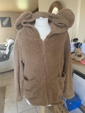 VESTE LÉGÈRE DOUCE EN POLAIRE AVEC CAPUCHE OREILLE OURS - Taille S
