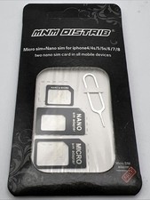 Kit Universel Adaptateur de SIM Micro Nano Standard + Broche d'Extraction 4 en 1