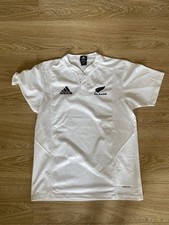 Maillot Blanc Rare  Rugby All Blacks.  New Zealand. Vintage Collector