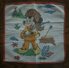 DOUDOU /  MOUCHOIR Vintage neuf  MICKEY WALT DISNEY . 26x26cm
