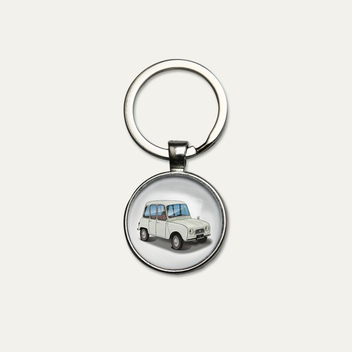 Porte clés blanche 1961 - r4,
