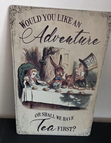 Plaque metal adventure - -metal,