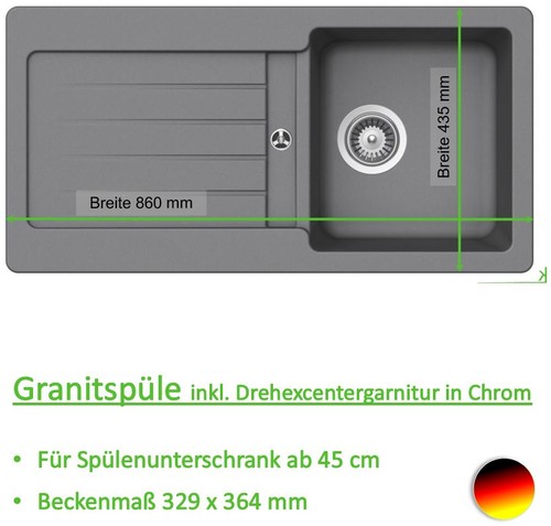 évier granit gris clair - en,