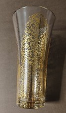 Vase en cristal avec décor en dorure