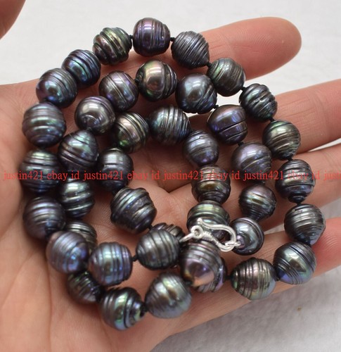 Natural 11mm black baroque - 10-11mm,