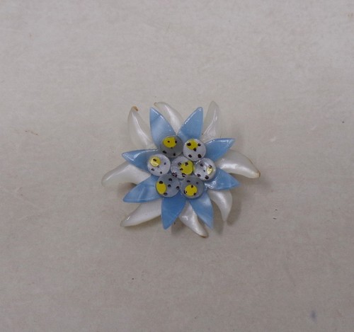 Broche ancienne celluloid - celluloid,
