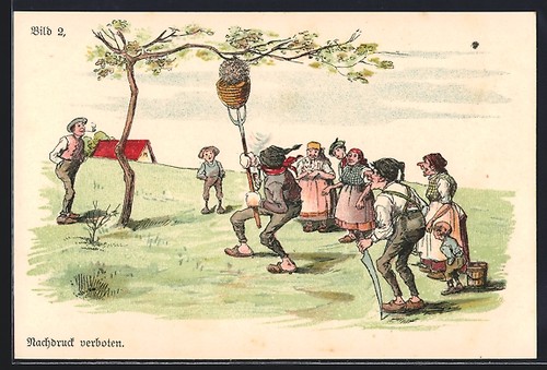 Carte postale essaim - postale, l'essaim
