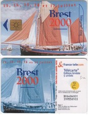 Gn540 BREST 2000 TELECARTE AVEC SES  5 U PUCE GEM2 06/2000
