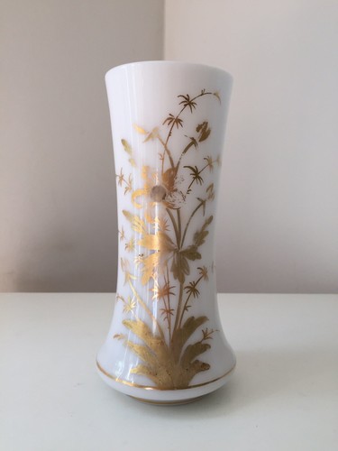 Vase opaline décor - , bouquet