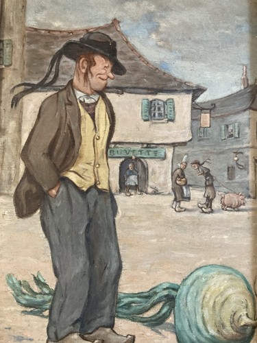 Belle peinture fauve - huile, sur