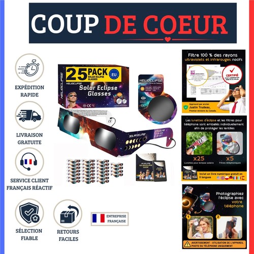 Lunettes éclipse solaire - 25,