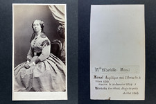 Angélique Monel épouse Constant Wartelle Vintage cdv albumen print.