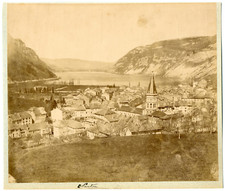 France, Mantua, vue panoramique de la ville  Vintage Albumen Print, Tirage a