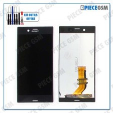ECRAN LCD + VITRE TACTILE pour SONY XPERIA XZ NOIR + outils + colle B7000