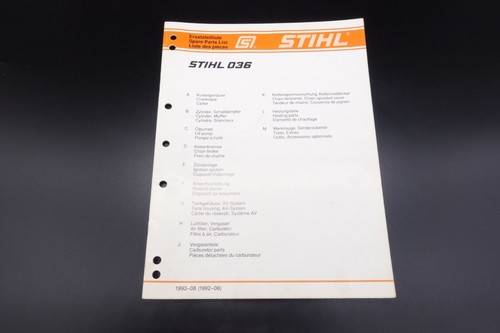 Stihl tronçonneuse 036 liste - stihl,