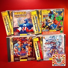 Lot 4 Marvel Super Heroes Vs Street Fighter X-Men Sega Saturn Children SS Japan