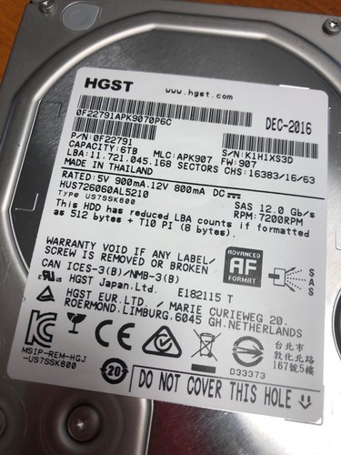 Hgst hdd 6to sas - 6to,