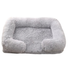 Lit Carré En Peluche Pour Animaux De Compagnie, Coussin Épaissi, Maison Pour Chi