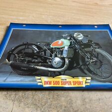 DKW 500 super sport 1929 fiche carte moto passion collection Atlas