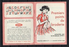 Brochure de 16 pages BRODERIE - premiers points par la brodeuse D.M.C.