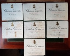  MARGAUX  ETIQUETTES CHATEAU GISCOURS 1970 lot 7 étiquettes 