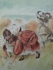 Auguste RENOIR : Enfants qui jouent,  LITHOGRAPHIE signée, MOURLOT
