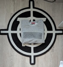 Supreme Logo Sweatshirt Crewneck Heather Grey Large L 