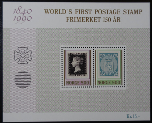 Timbres norvège bloc - de,