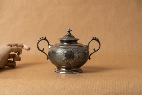 Théière sucrier métal - théière,